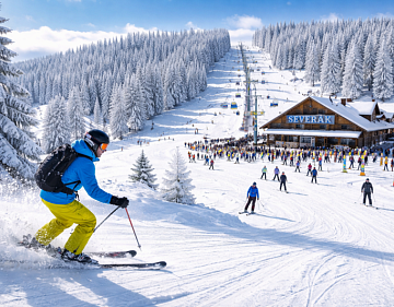 Severák na lyžích