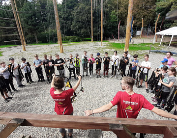 Teambuilding 5.B v lanovém parku